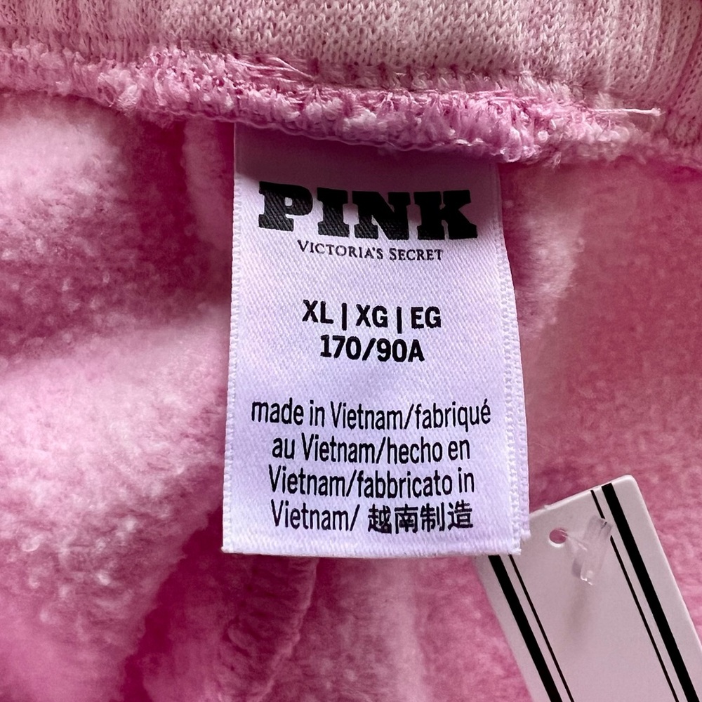 PINK VICTORIA’S SECRET Ivy Fleece Sweat Shorts High Rise Pink Lollipop Logo XL - Picture 9 of 12